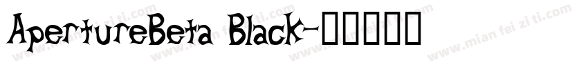 ApertureBeta Black字体转换